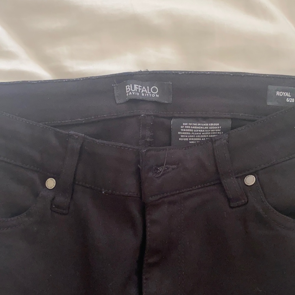 Buffalo mid rise stretch black pants